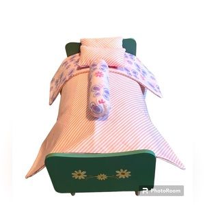 Handmade Bed-Cover Set, Made to fit a Maileg Mini Bunny Bed (22cm)